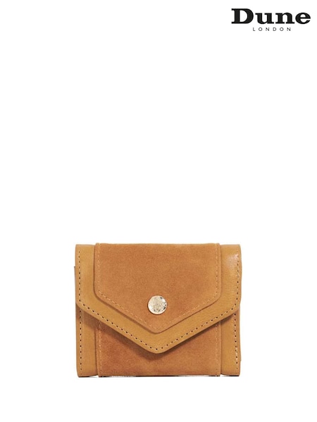 Dune London Brown Medium Kamara Foldover Card Holder (H99868) | £59