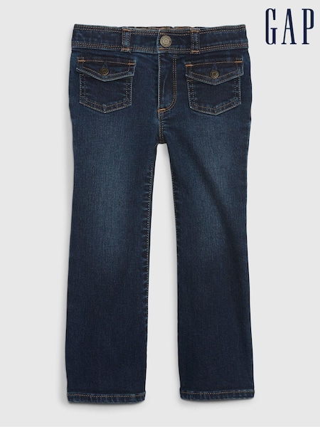 Gap Dark Blue 70s Flare Stretch Jeans (6mths-5yrs) (K21264) | £25
