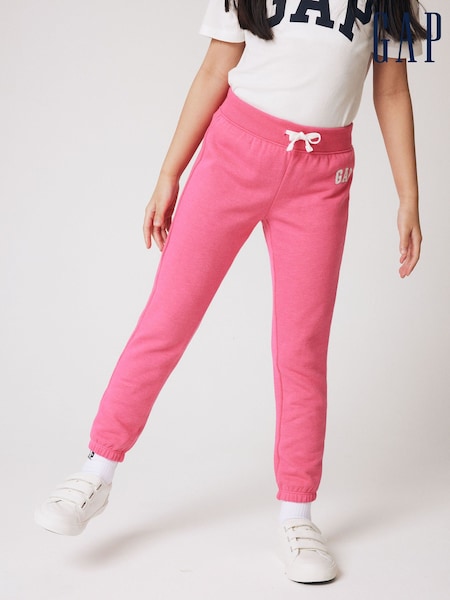 Gap Pink Logo Fleece-Lined Joggers (4-13yrs) (K22730) | £18