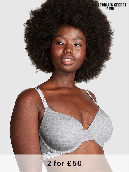 Victoria's Secret PINK Grey Heather T Shirt Bra (K30905) | £29