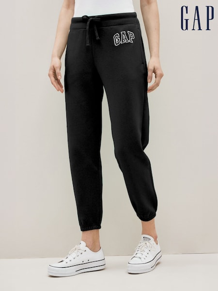 Gap Black Vintage Arch Logo Fleece-Lined Joggers (K41225) | £30