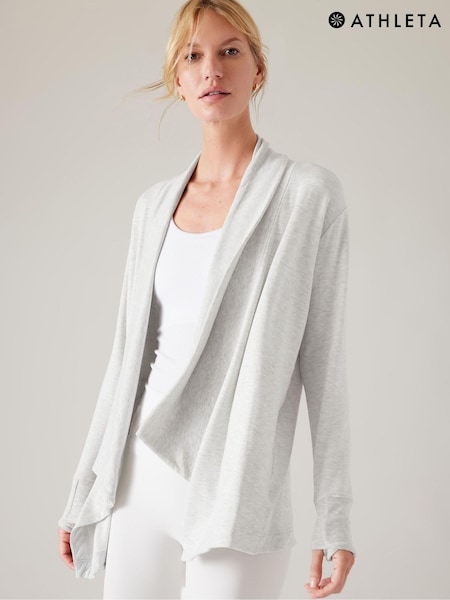 Athleta Grey Pranayama Restore Long Wrap Cardigan (K41908) | £80