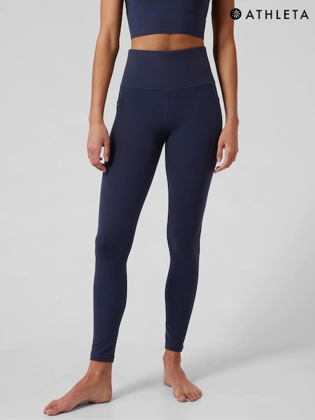 Athleta Blue Full Length Salutation High Waisted Pocket Leggings (K41914) | £65