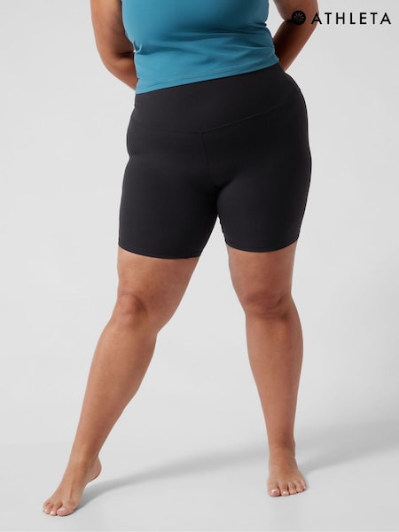 Athleta Black Transcend Mid Rise 5" Cycling Shorts (K41938) | £50