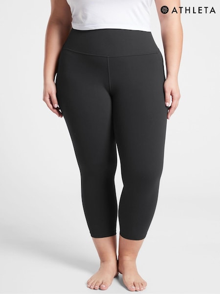 Athleta Black 3/4 Length Salutation High Waisted Pocket Leggings (K41940) | £60