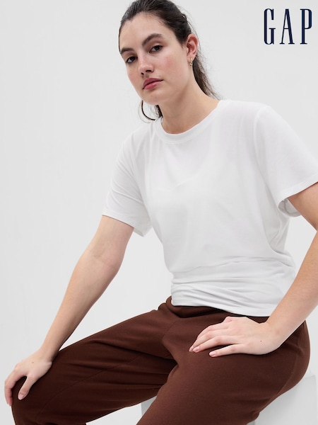 Gap White Breathe Short Sleeve Crew Neck T-Shirt (K42357) | £15