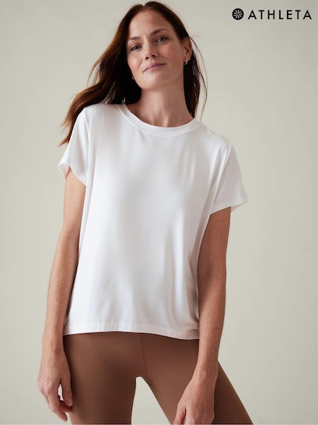 Athleta White With Ease T-Shirt (K42468) | £35