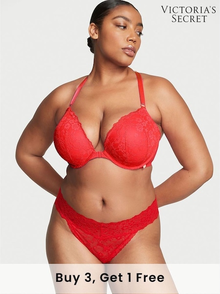 Victoria's Secret Lipstick Red Thong Lace Knickers (K42777) | £9