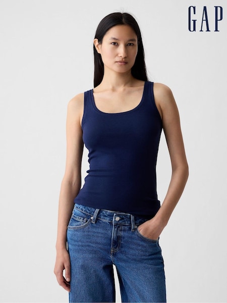 Gap Navy Blue Modern Cotton-Modal Vest (K43848) | £14