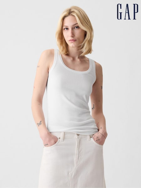 Gap White Modern Cotton-Modal Vest (K43850) | £14