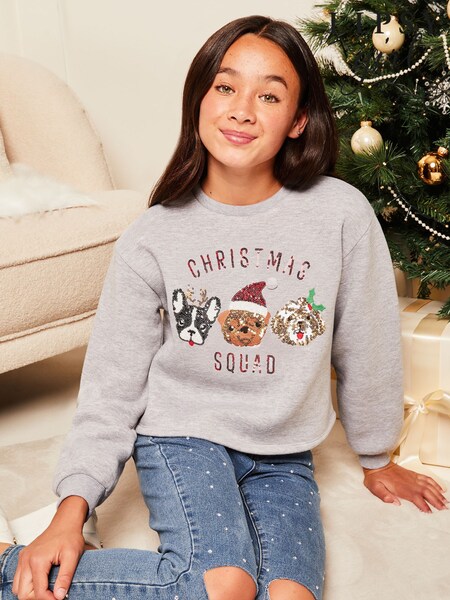 Lipsy Grey Christmas Sweatshirt (K45350) | £15 - £19.50