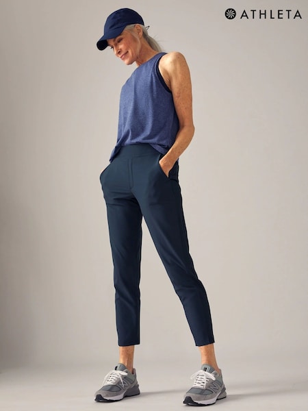 Athleta Blue Brooklyn Mid Rise Featherweight Ankle Trousers (K47316) | £70