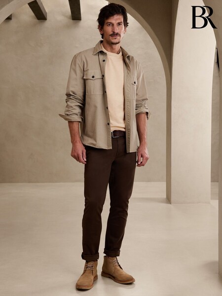 Banana Republic Cream Rugged Slub T-Shirt (K57601) | £10