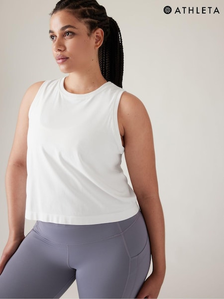 Athleta White Ether Seamless Tank Vest (K63992) | £35
