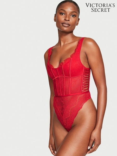 Victoria's Secret Lipstick Red Bodysuit (K65200) | £69