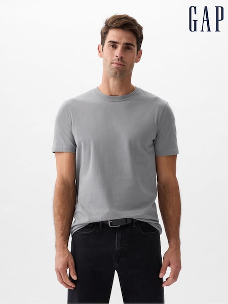 Gap Grey Short Sleeve Everyday 100% Cotton Crew Neck T-Shirt (K70723) | £12