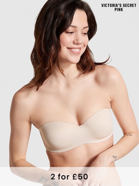 Victoria's Secret PINK Nude Marzipan Strapless Multiway Bra (K71884) | £29