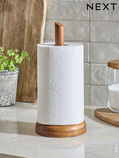 Mid Brown Wooden Kitchen Roll Holder (K72084) | £12