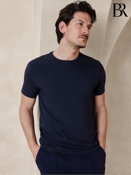 Banana Republic Blue Cotton Short Sleeve T-Shirt (K72262) | £40