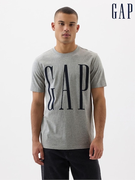 Gap Grey Everyday Logo 100% Cotton Crew Neck Short Sleeve T-Shirt (K73458) | £14