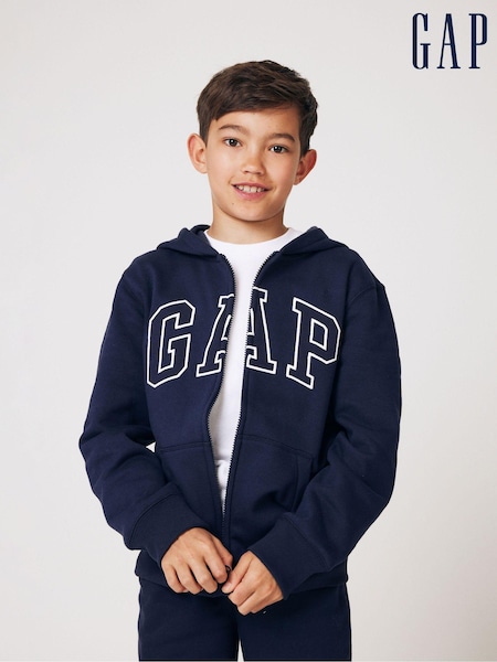Gap Blue Logo Zip Up Hoodie (4-13yrs) (K73642) | £25