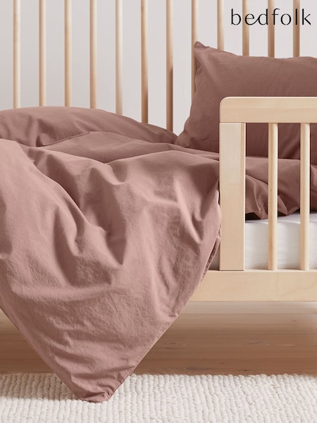 Bedfolk Brown 100% Cotton Toddler Duvet Cover (K73854) | £65