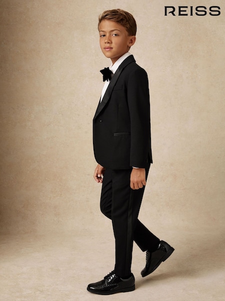 Reiss Black Knightsbridge T 3-9 yrs Tuxedo Satin Stripe Trousers (K74320) | £48