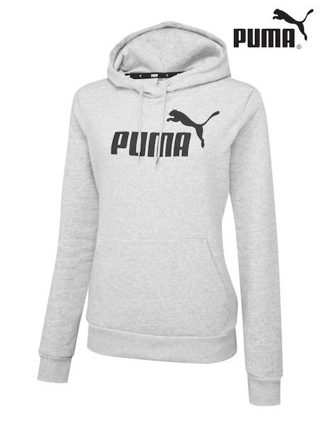 Puma Grey Essentials Logo Womens Hoodie (K75080) | £48