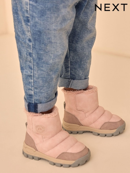 Pink Thinsulate Quilted Boots (K75348) | £12 - £14