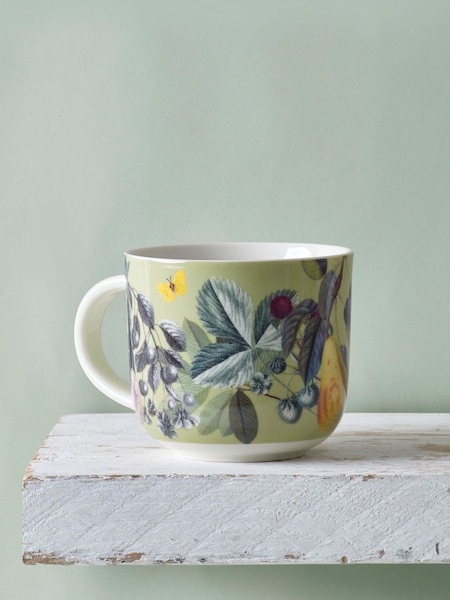 Kew Gardens Set of 2 Green Fruit Floral Mugs (K75550) | £28
