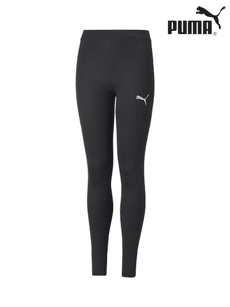 Puma Black Long Liga Base Layer Youth Football Leggings (K75614) | £36