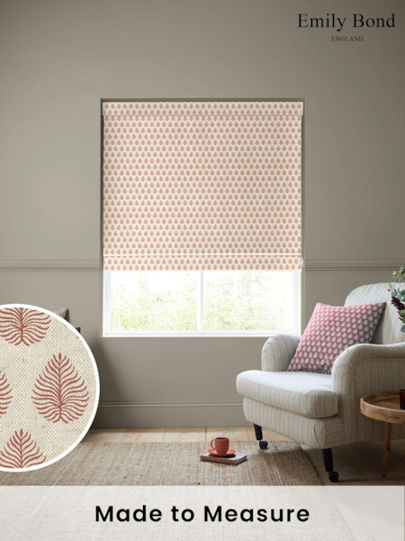 Emily Bond Rust Orange Jaipur Made to Measure 100% Cotton Roman Blinds (K75810) | £79