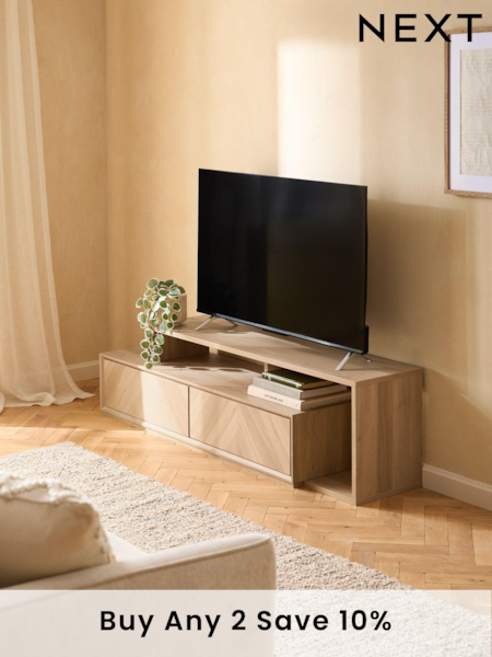 Light Natural Hayford Oak Effect TV Unit (K75871) | £299