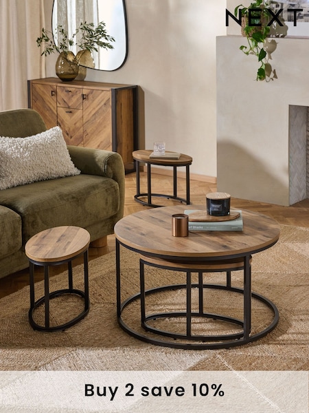Dark Bronx Nest of 4 Coffee Table (K75875) | £325