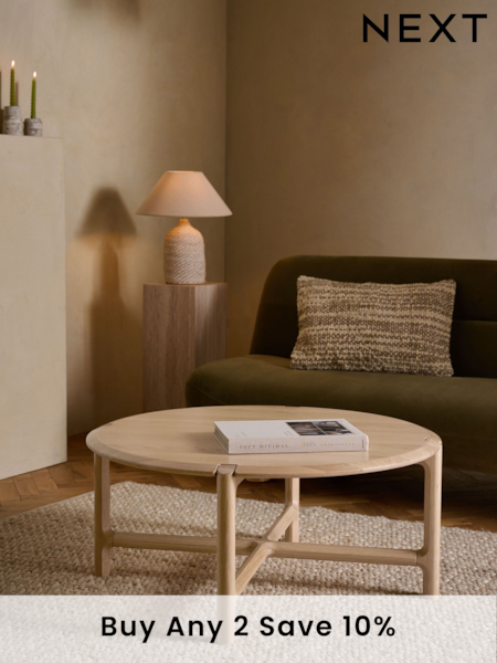 Natural Sutton Oak and Oak Veneer Coffee Table (K75877) | £599