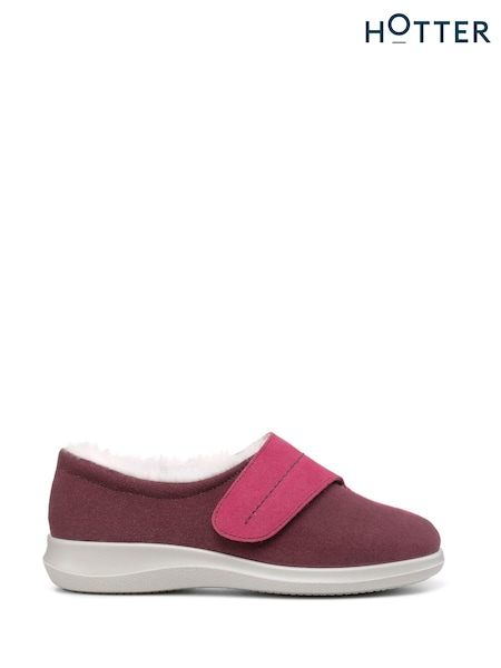 Hotter Red Wrap Touch Fastening Slippers (K75912) | £59