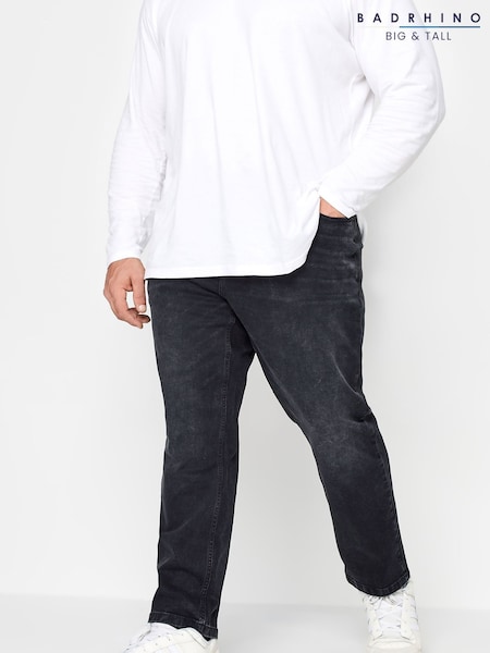 BadRhino Big & Tall Black Washed Denim Jeans (K76136) | £39