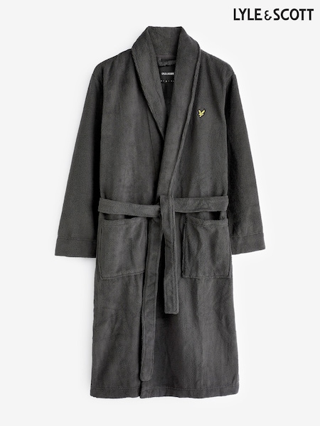 Lyle & Scott Black Lucas Bathrobe (K76155) | £50