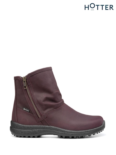 Hotter Red Regular Fit Terrain GTX Zip-Fastening Boots (K76534) | £129