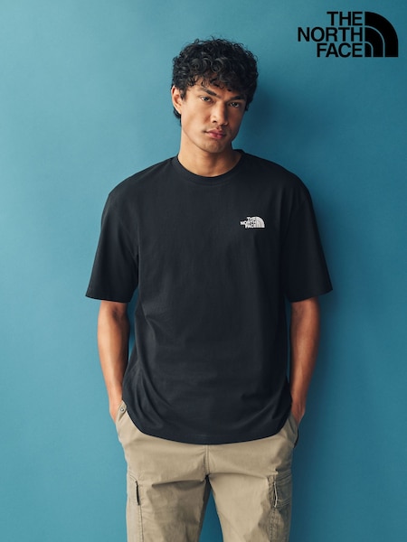 The North Face Black Oversized Essential 100% Cotton T-Shirt (K77361) | £30