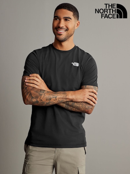 The North Face Black Vertical Print 100% Cotton T-Shirt (K77472) | £30