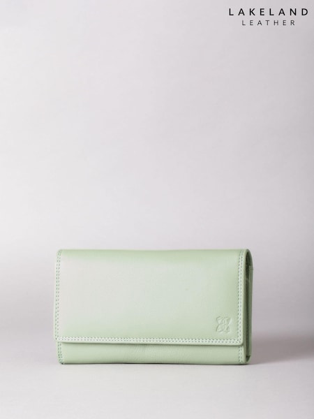 Lakeland Leather Light Green Large Purse (K77779) | £35