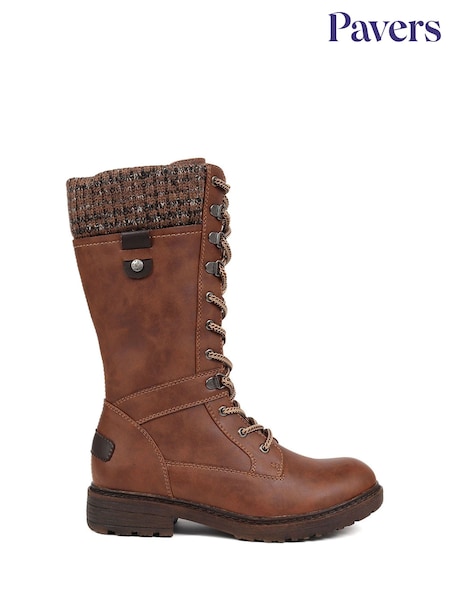 Pavers Lace-Up Calf Boots (K77824) | £50