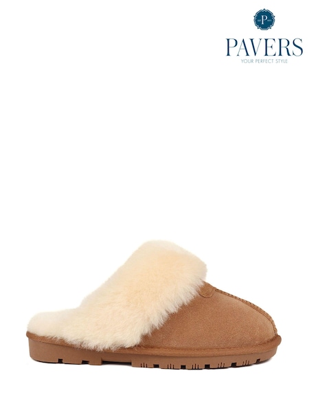 Pavers Sheepskin Lined Slippers (K77840) | £40