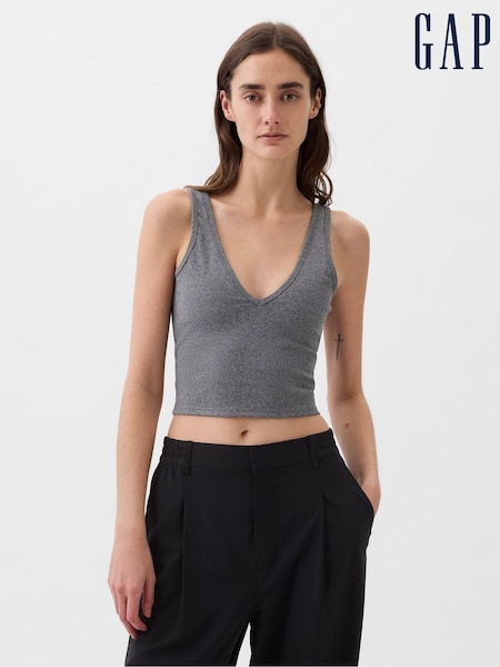 Gap Grey Built-in-Bra V-Neck Vest (K78146) | £30