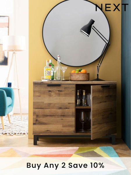 Dark Natural Bronx Oak Effect Compact Sideboard (K78416) | £250