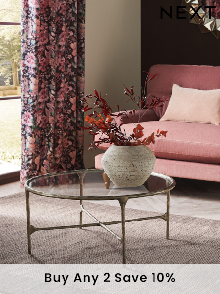 Pewter Grey Wrought Glass Top Coffee Table (K79327) | £375