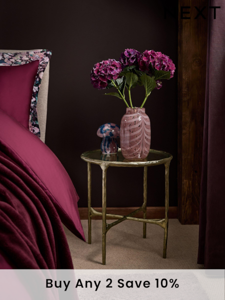 Pewter Grey Wrought Glass Top Side Table (K79331) | £175