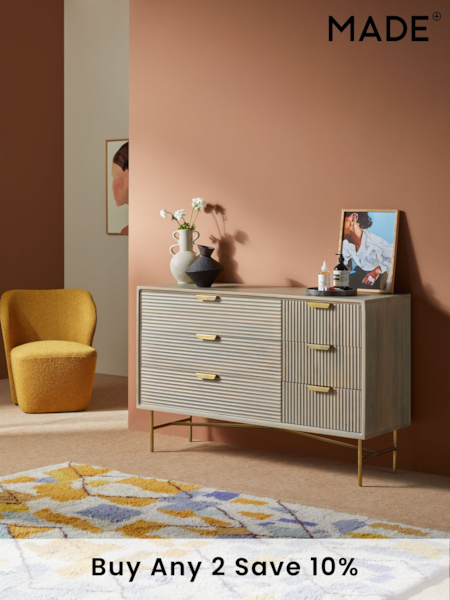 MADE.COM Grey Haines Mango Wood Chest of Drawers (K79340) | £669