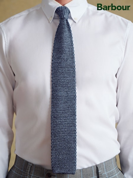 Barbour® Blue Knitted Tie (K79412) | £45